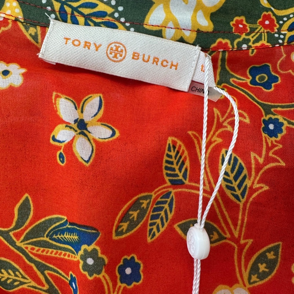 Tory Burch Red Floral Blouse - Picture 5 of 10